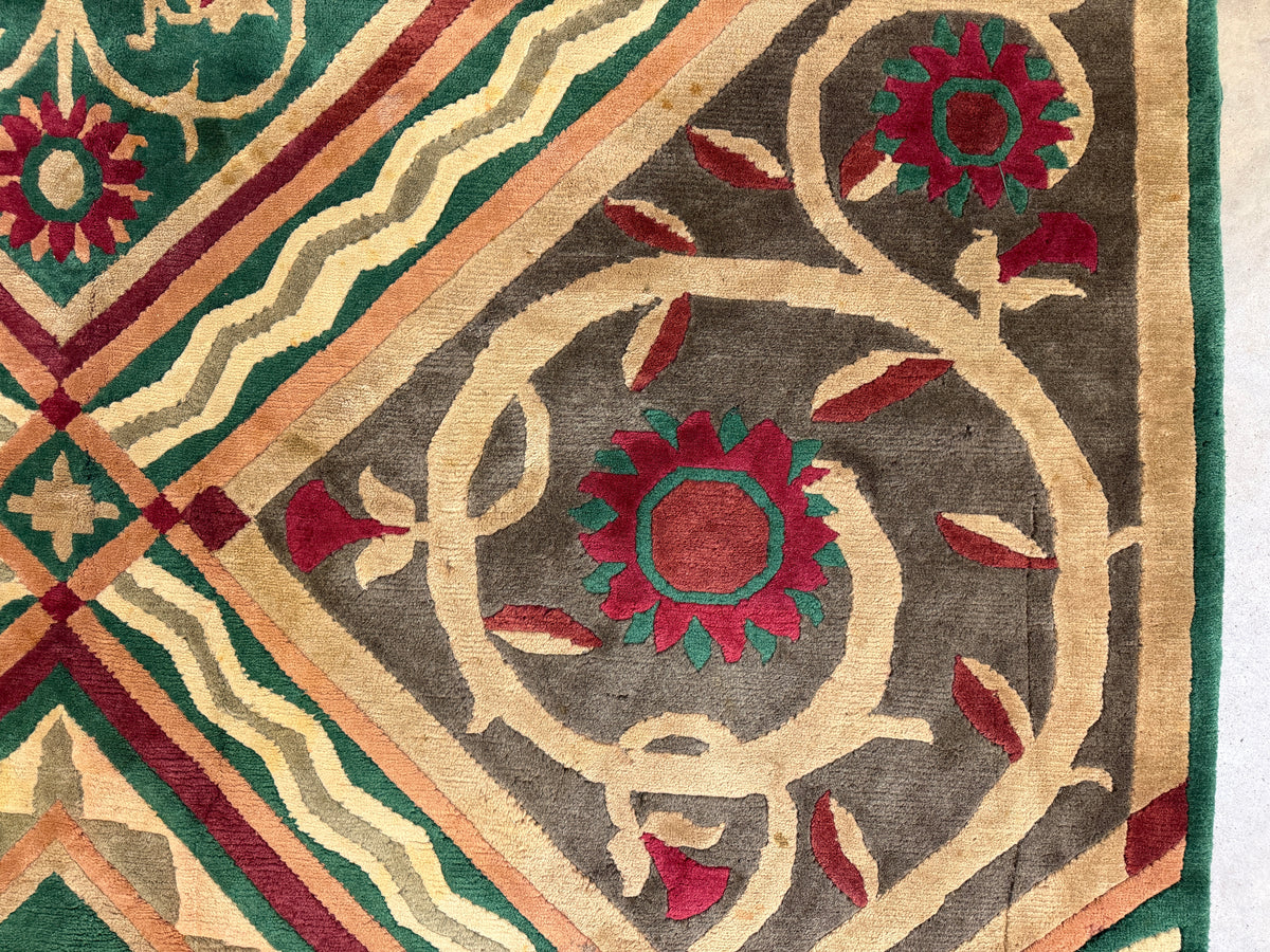 Hand-Knotted Carved Gabbeh Rug - 8'2"x10'
