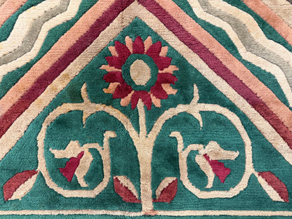 Hand-Knotted Carved Gabbeh Rug - 8'2"x10'