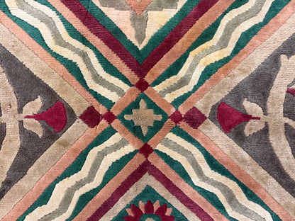 Hand-Knotted Carved Gabbeh Rug - 8'2"x10'
