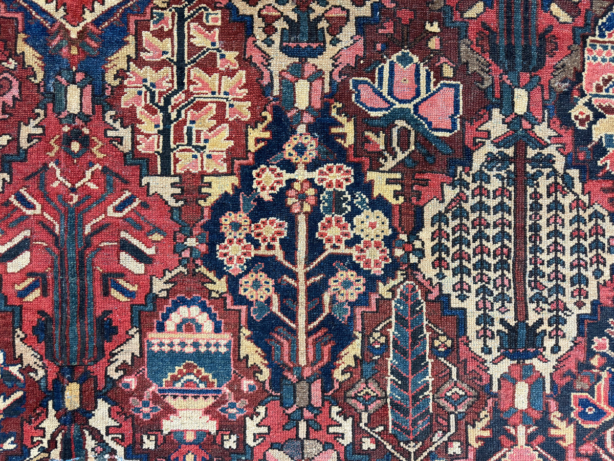 Hand-Knotted Persian Bakhtiari Rug - 10'6"x13'2"