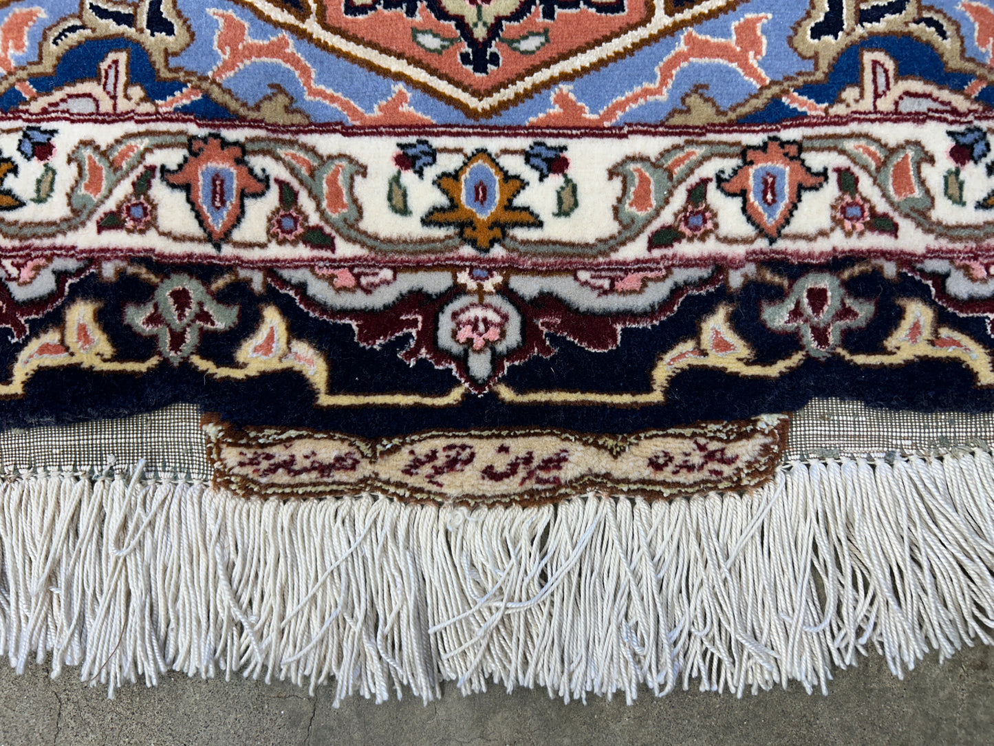 10’ Diameter Very Fine Hand-Knotted Wool & Silk Round Tabriz Persian Rug - Dome Design