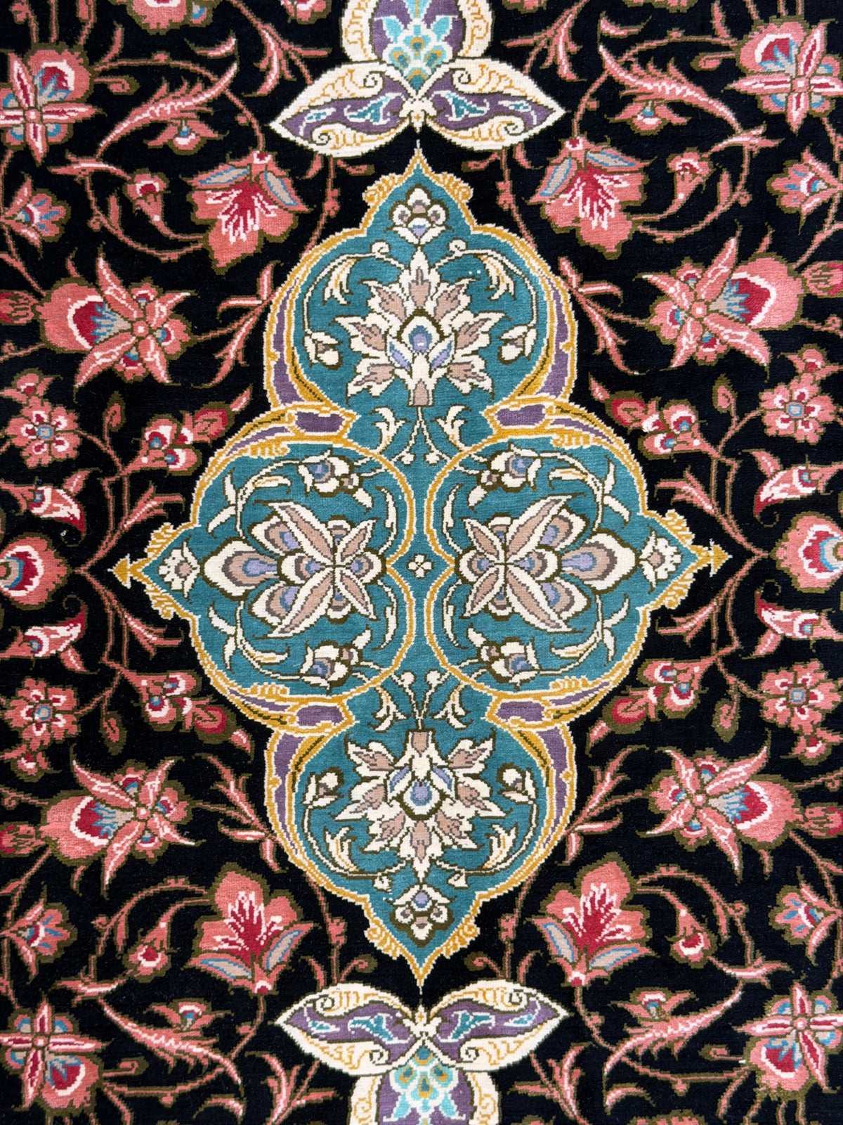 Hand-Knotted Silk Persian Qum Rug - Signed Akbari - 3’4”x5’