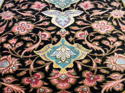 Hand-Knotted Silk Persian Qum Rug - Signed Akbari - 3’4”x5’