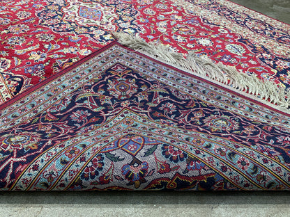 4'4"x6'6" Hand-Knotted Persian Qum 100% Silk Area Rug Handmade