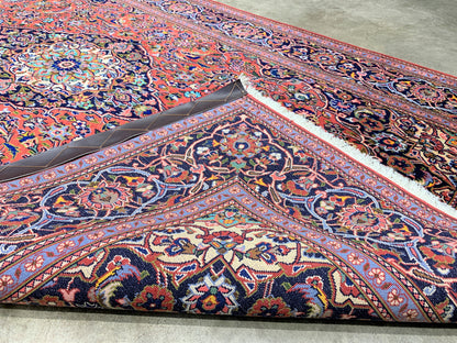 4'4"x7'4" Hand-Knotted Kork Wool Kashan Persian Area Rug
