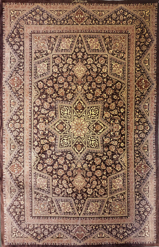 Luxurious Hand-Knotted Silk Persian Qum Rug - Signed Kazemi - 3’3”x5’1”