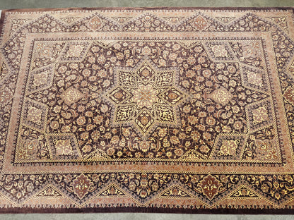 Luxurious Hand-Knotted Silk Persian Qum Rug - Signed Kazemi - 3’3”x5’1”