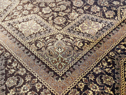 Luxurious Hand-Knotted Silk Persian Qum Rug - Signed Kazemi - 3’3”x5’1”