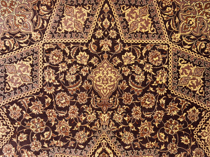 Luxurious Hand-Knotted Silk Persian Qum Rug - Signed Kazemi - 3’3”x5’1”