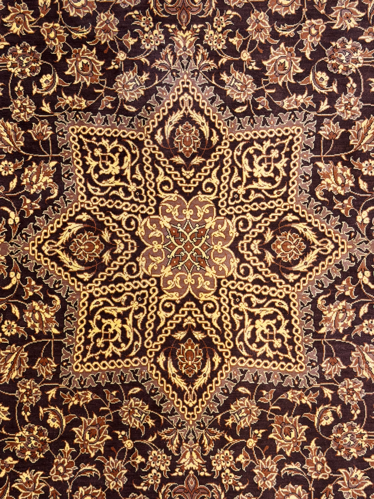 Luxurious Hand-Knotted Silk Persian Qum Rug - Signed Kazemi - 3’3”x5’1”