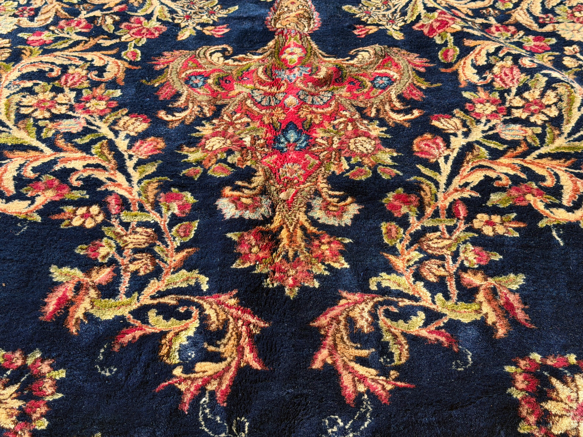 Hand-Knotted Persian Kerman Rug - 10’8”x22’3”