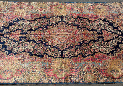 Hand-Knotted Persian Kerman Rug - 10’8”x22’3”