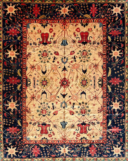 Hand-knotted Very Fine Oushak Rug - 13’5”x16’6”