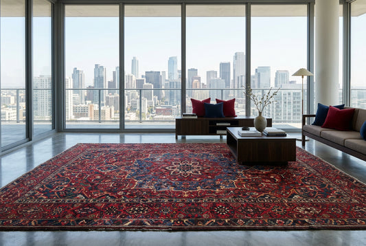 Antique Hand-Knotted Bakhtiari Rug - 10’2”x15’7”