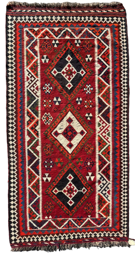 Antique Flatweave Persian Kilim Rug - 5’7”x10’1”