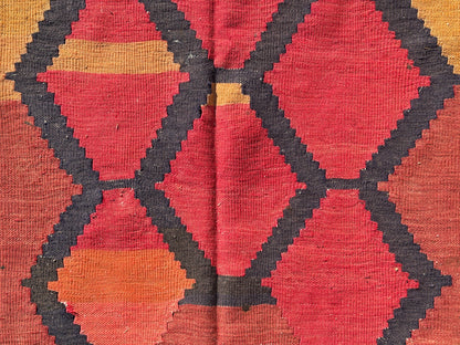 Antique Flatweave Persian Kilim Rug - 4’2”x10’8”