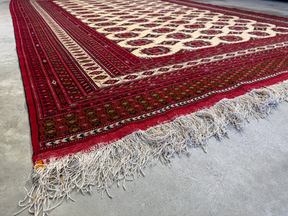 Hand-Knotted Persian Turkaman Rug - 7'x10'