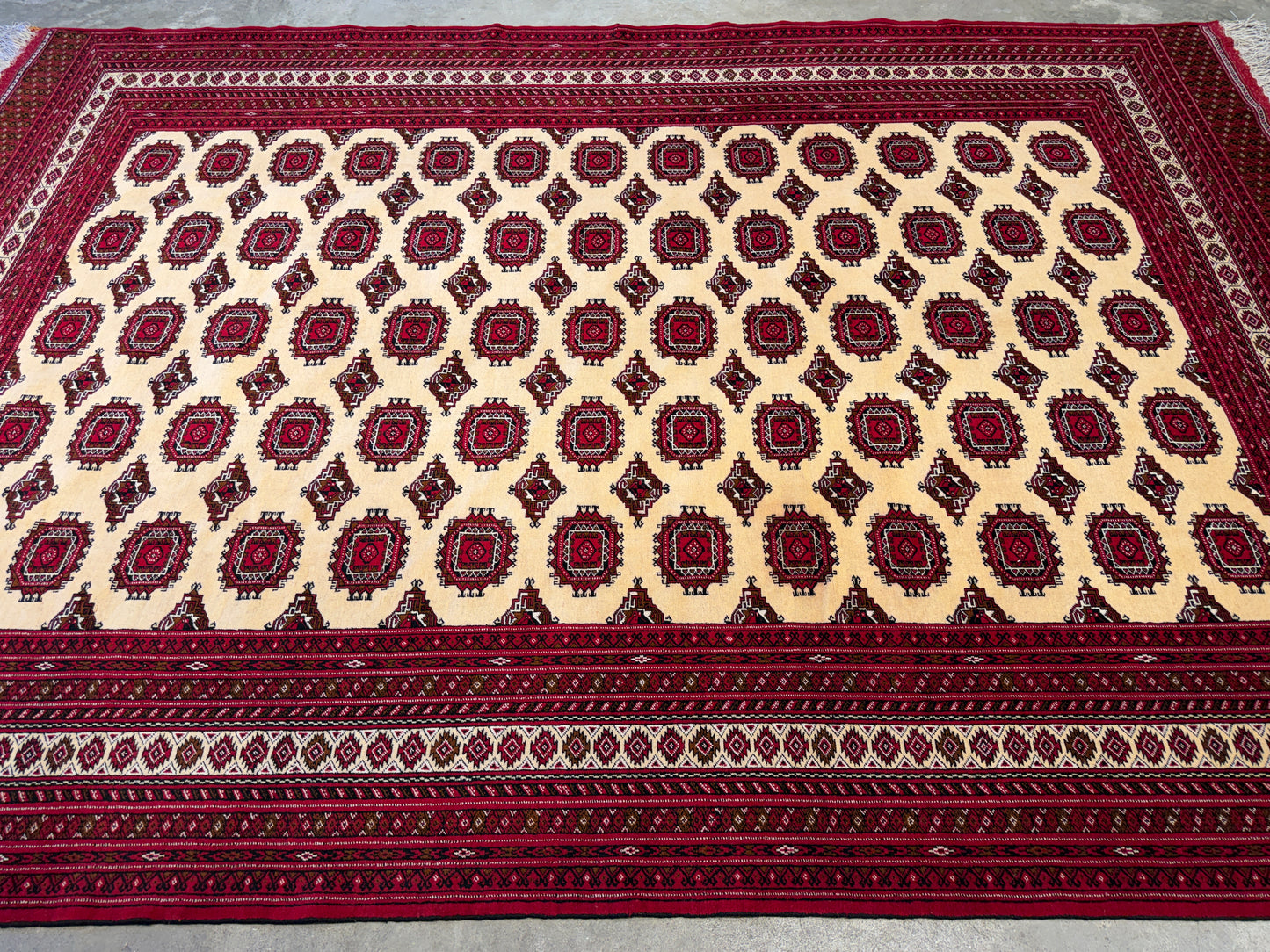 Hand-Knotted Persian Turkaman Rug - 7'x10'