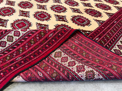 Hand-Knotted Persian Turkaman Rug - 7'x10'
