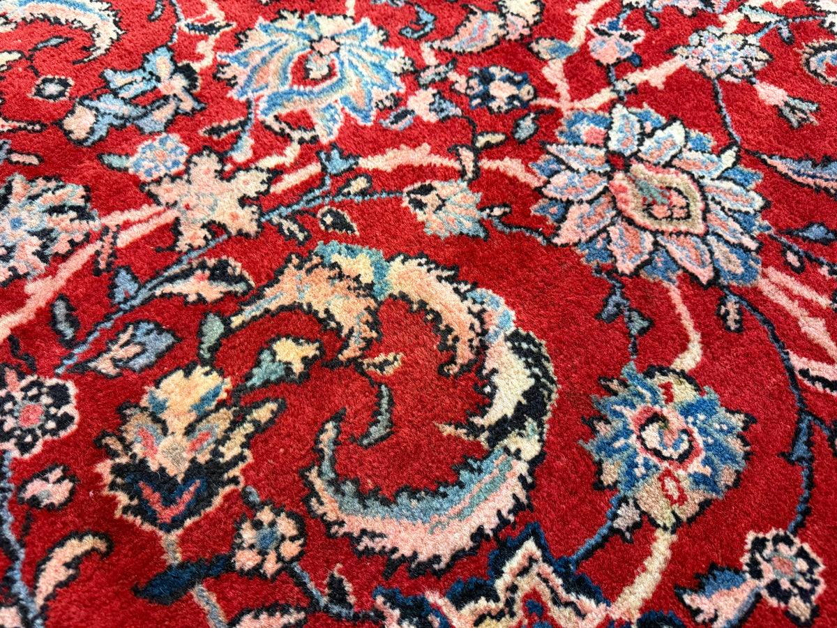 Hand-Knotted Persian Sarouk Rug - 10'7"x13'9"