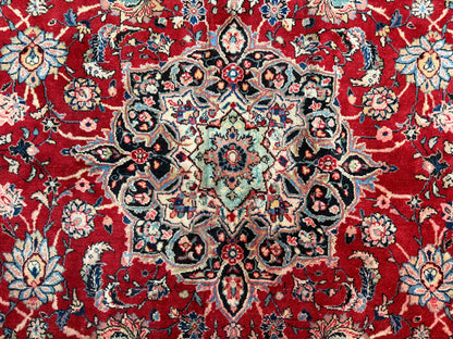 Hand-Knotted Persian Sarouk Rug - 10'7"x13'9"