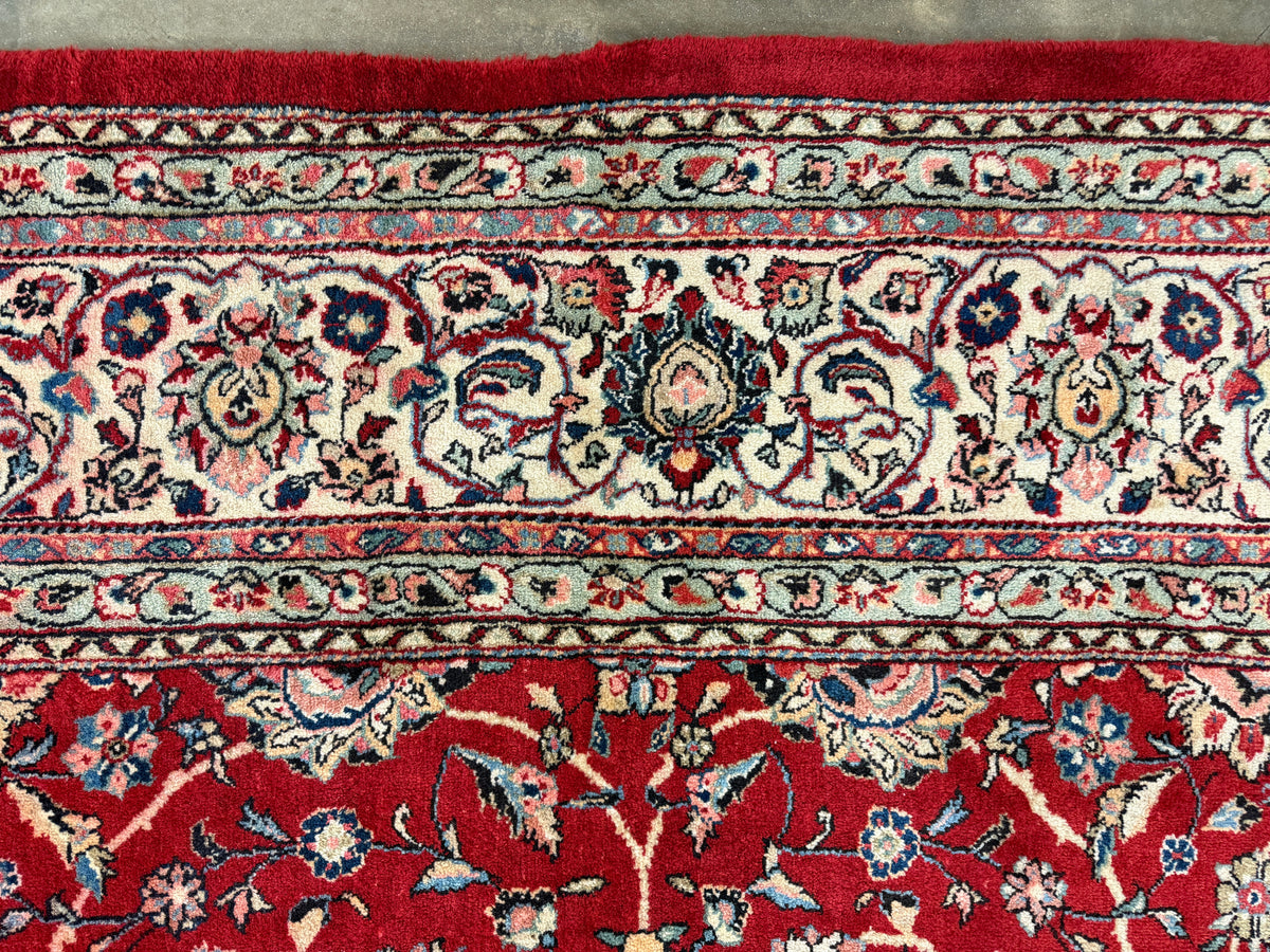 Hand-Knotted Persian Sarouk Rug - 10'7"x13'9"