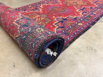 Hand-Knotted Antique Heriz Runner - 3’7"x13'