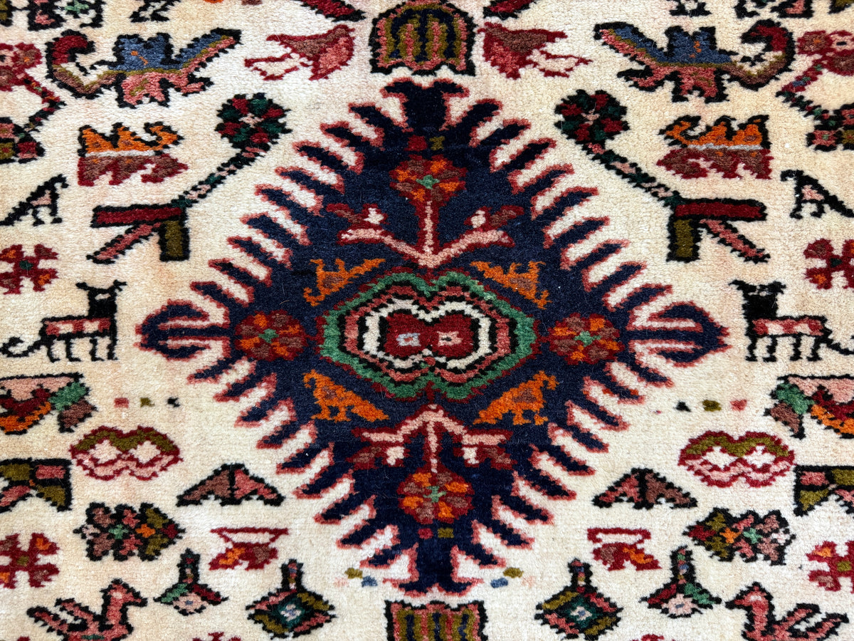 Hand-Knotted Antique Kurdish Runner - 3’3"x12'