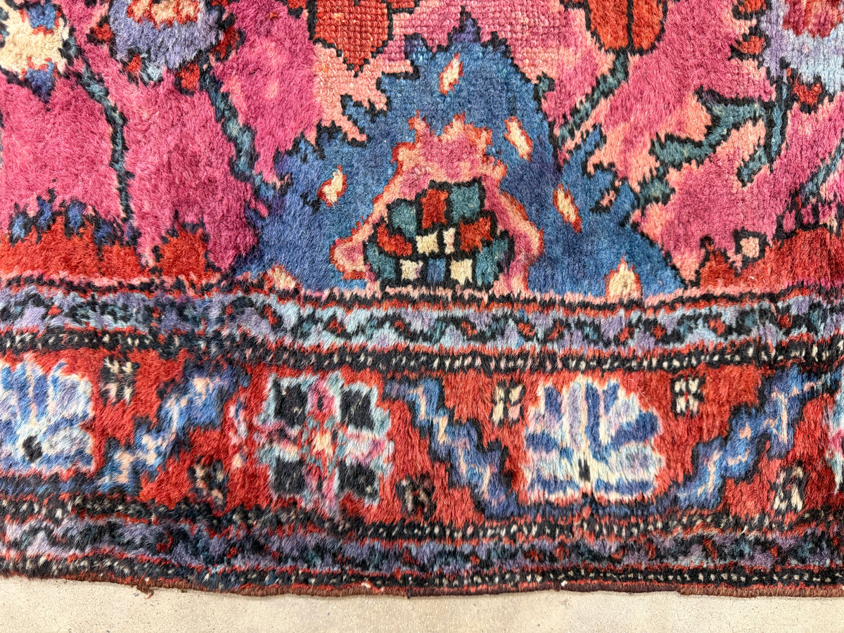 Hand-Knotted Antique Heriz Runner - 2'8"x16'3"
