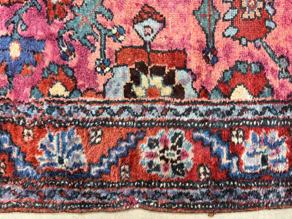Hand-Knotted Antique Heriz Runner - 2'8"x16'3"