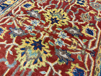 Hand-Knotted IndoHeriz Runner - 3'4"x13'11"