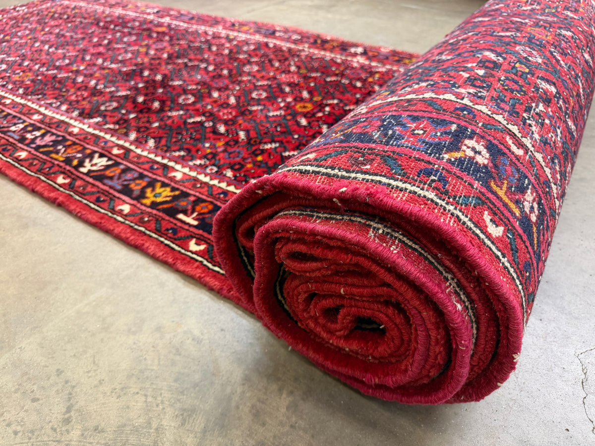 Hand-Knotted Antique Malayer Runner - 3’4"x19'2"