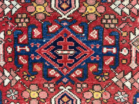Hand-Knotted Antique Karaja Runner - 3'3"x11'