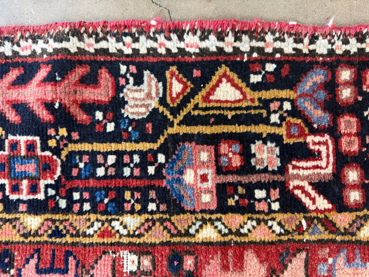 Hand-Knotted Antique Karaja Runner - 3'3"x11'