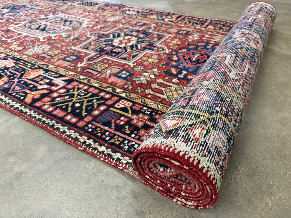 Hand-Knotted Antique Karaja Runner - 3'3"x11'