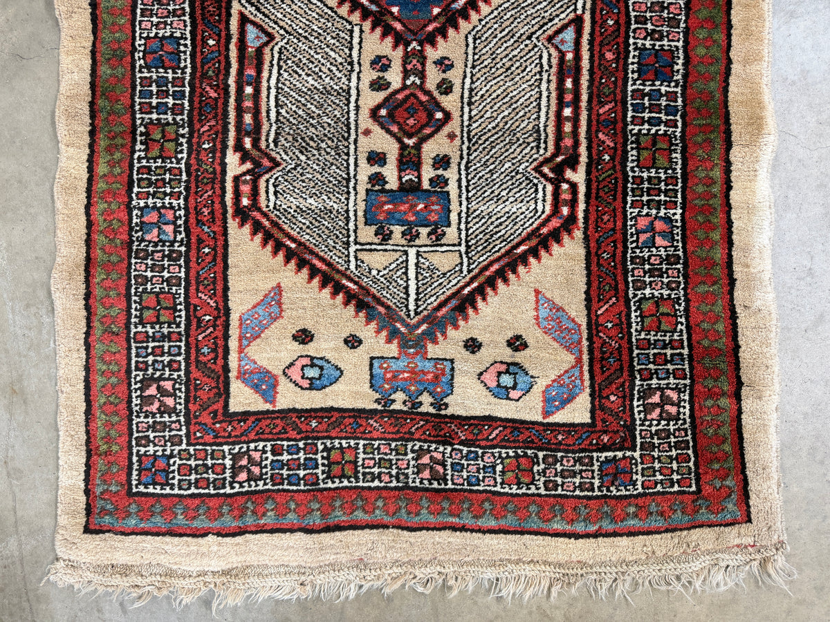 Hand-Knotted Antique Sarab Runner - 3'3"x15'3"