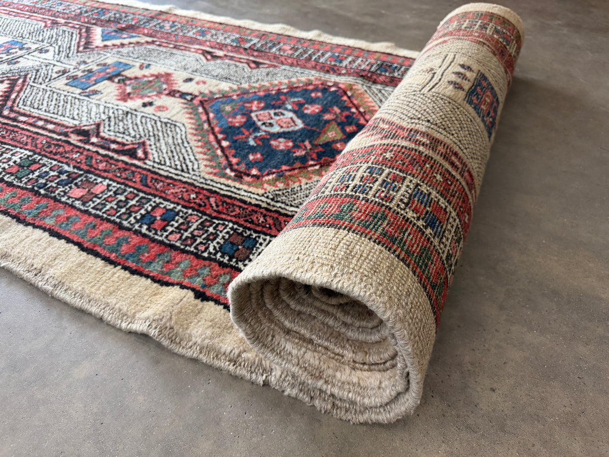 Hand-Knotted Antique Sarab Runner - 3'3"x15'3"