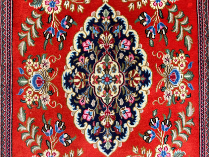 Hand-Knotted Qum Runner - 2'9"x13'8"