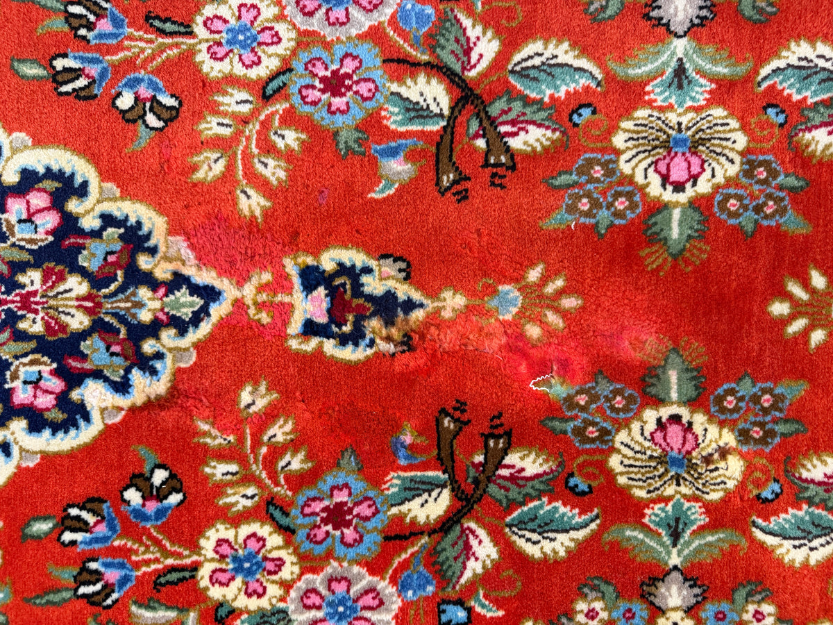 Hand-Knotted Qum Runner - 2'9"x13'8"