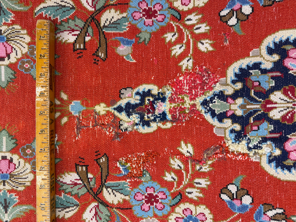 Hand-Knotted Qum Runner - 2'9"x13'8"
