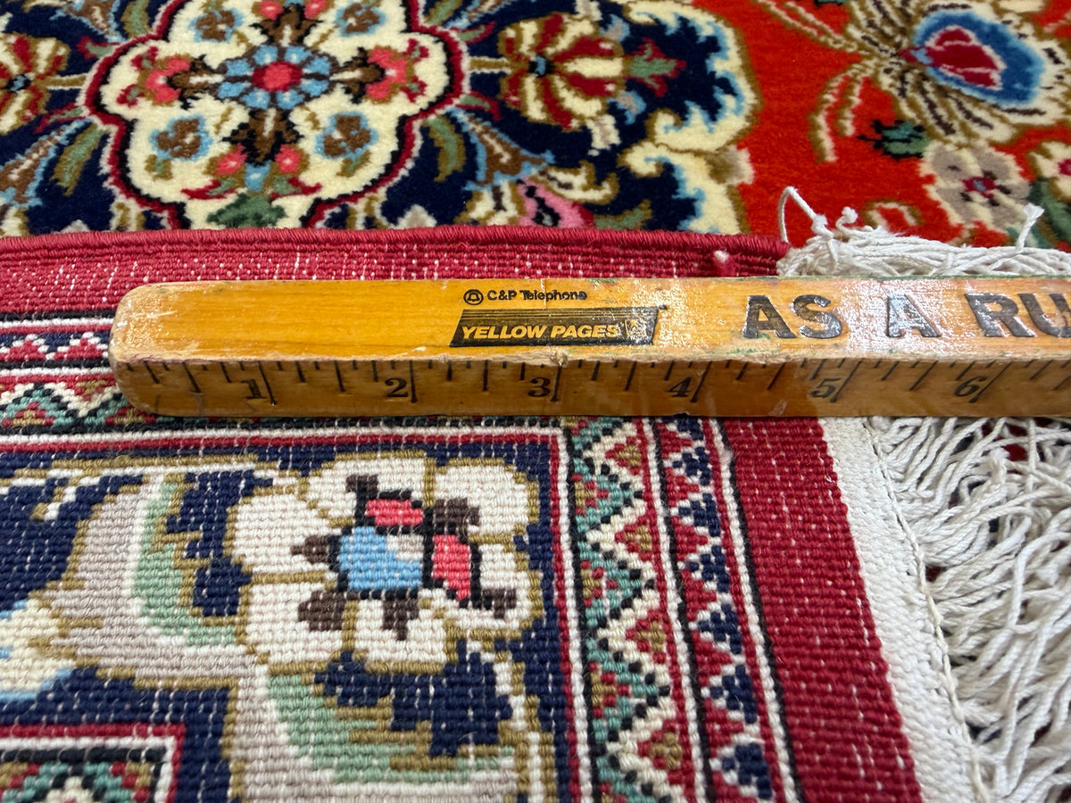Hand-Knotted Qum Runner - 2'9"x13'8"