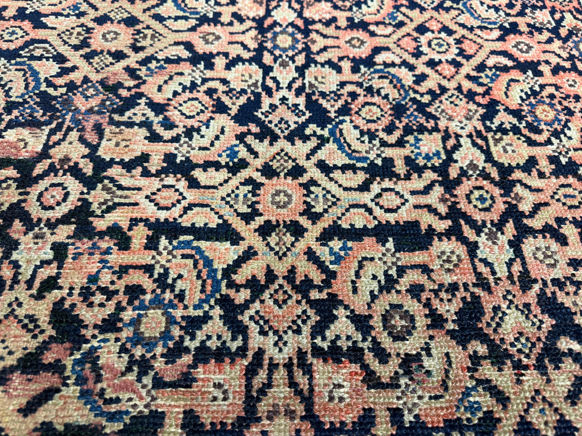 Antique Hand-Knotted Sarouk Farahan Runner - 3'9"x15'10"