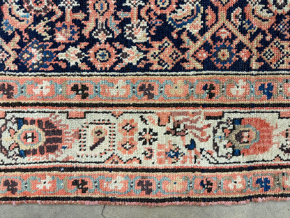 Antique Hand-Knotted Sarouk Farahan Runner - 3'9"x15'10"