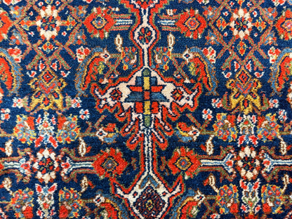 Antique Hand-Knotted Hamadan Runner - 3'5"x17'3"