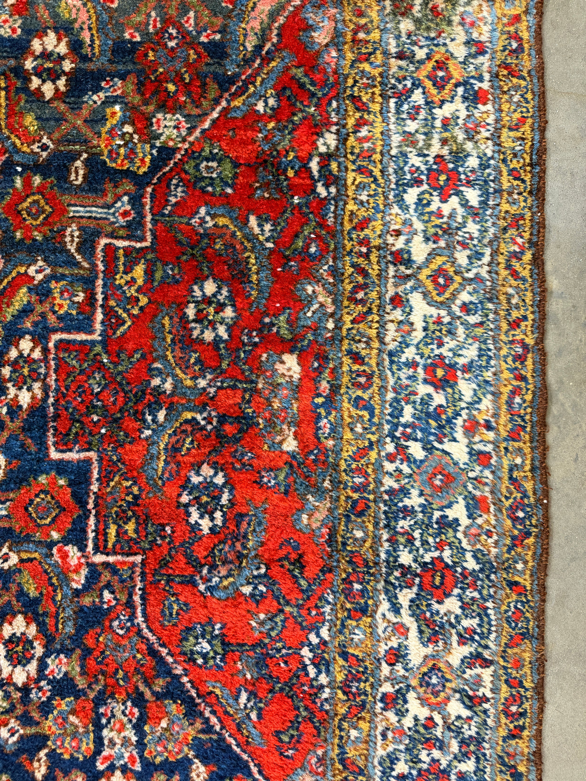 Antique Hand-Knotted Hamadan Runner - 3'5"x17'3"