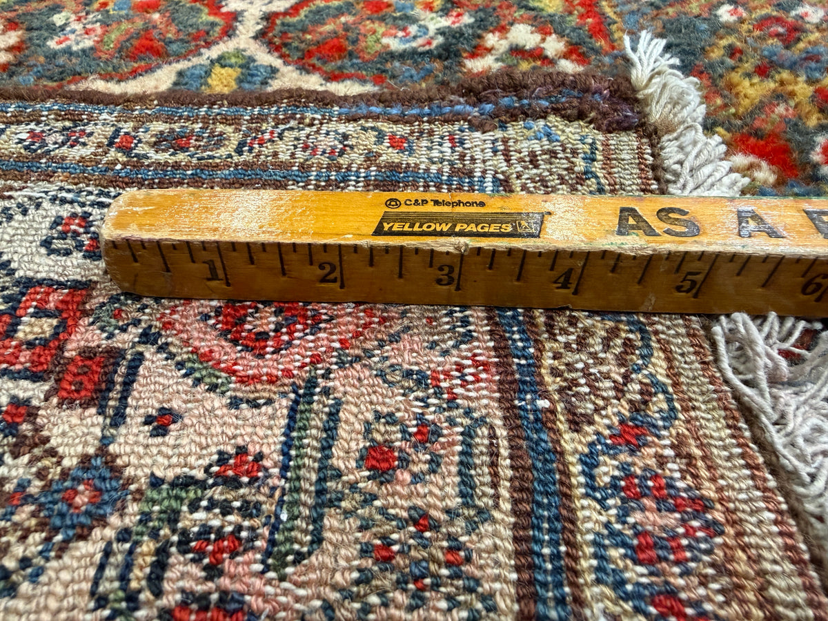 Antique Hand-Knotted Hamadan Runner - 3'5"x17'3"