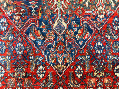 Antique Hand-Knotted Hamadan Runner - 3'5"x17'3"