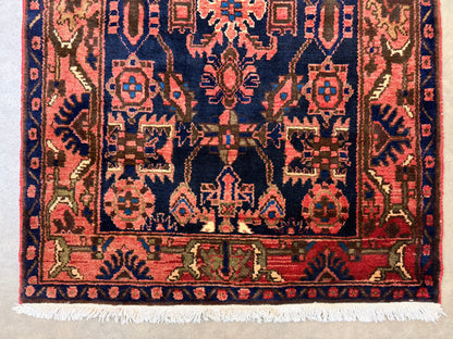 Antique Hand-Knotted Malayer Runner - 3'5"x9'9"