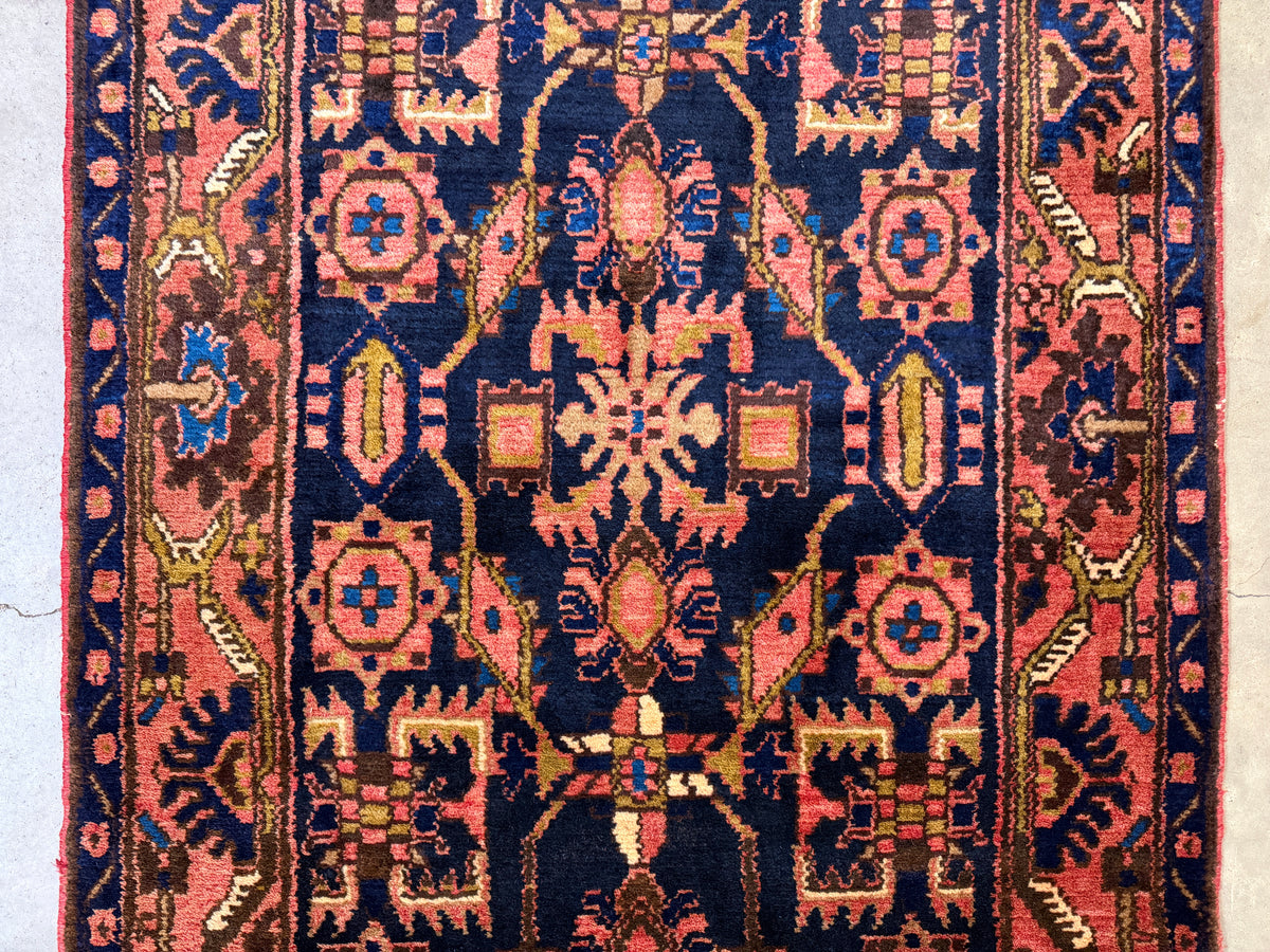 Antique Hand-Knotted Malayer Runner - 3'5"x9'9"