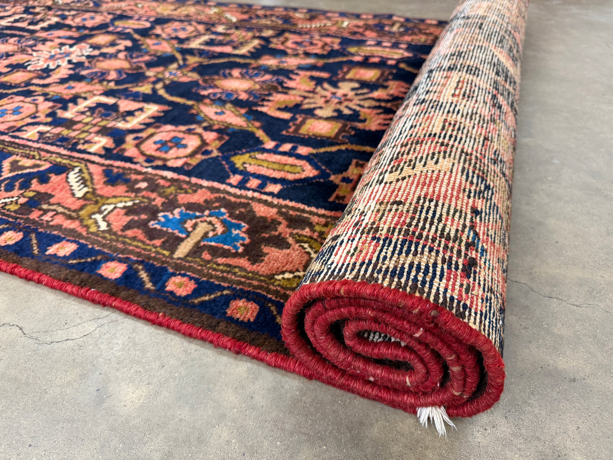 Antique Hand-Knotted Malayer Runner - 3'5"x9'9"